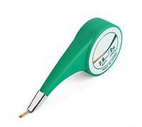 Oniissy Removedor de soldadura de trenzado desoldador con dispensador de rueda pulgar, mecha desoldadora de alambre de cobre de 2 m para reparación electrónica, punta de acero inoxidable anticalor