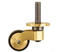 Oniissy Rueda giratoria de latón macizo de 360° para muebles con rodamientos silenciosos, construcción de metal resistente, rotación suave para sofá, mesa (T4927)