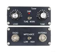 Oniissy Sintonizador manual Z-Match QRP para HAM con rango de frecuencia de 3-28 MHz, clasificación de potencia de 5 W, conector BNC y carcasa de metal para alimentación coaxial y equilibrado