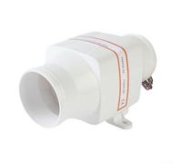 Oniissy Soplador eléctrico de sentina marino en línea de 4 pulgadas, 12 V, 270 CFM, para ventilación de aire de barco, motor sin escobillas con carcasa de ABS, funcionamiento silencioso, ventilador de