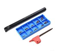 Oniissy Soporte de herramientas de barra perforadora de torno CNC S12M-SDUCR07 con llave T8 DCMT0702 Inserto de carburo Equipo de mecanizado industrial de vástago de 12 mm