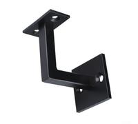 Oniissy Soporte de pasamanos de acero inoxidable para montaje en pared, soporte para barandilla de escalera, color negro, diseño moderno para uso en interiores y exteriores