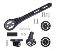 Oniissy Soporte integrado de fibra de carbono para manillar para ordenadores de bicicleta, para medidores iGPSPORT, series y la mayoría de luces de coche con compatibilidad de cámara