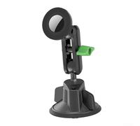 Oniissy Soporte magnético giratorio de 360 grados para salpicadero de coche con ventosa fuerte al vacío, construcción de aleación de aluminio, color negro (soporte)