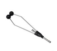 Oniissy Soporte profesional para bobinas con punta estándar, herramienta de pesca de construcción de acero para pescadores principiantes y veteranos, acabado negro y plateado (largo)