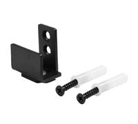 Oniissy Tope ranurado de pared de acero inoxidable para puertas corredizas de granero, de 1 a 1-3/8 pulgadas de ancho, no requiere taladrar en el suelo, para una fácil instalación de puerta y guía de