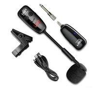 Oniissy UHF - Kit de micrófono inalámbrico para saxofón, para clip giratorio de 360 grados, a prueba de golpes, para trompeta, grande, bocina, trombón, batería de iones de litio recargable integrada