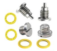 Oniissy Unidad inferior de drenaje de lubricante de engranajes y tornillo de agujero de llenado para unidades de popa MerCruiser, drenaje magnético de aceite 8M0058389 y 10-79953Q04, acero inoxidable