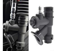 Oniissy Válvula de inflado BCD, válvula de escape de baja presión para accesorios de válvula K, compatible con tubo de goma de 1 pulgada de diámetro BC, latón inoxidable