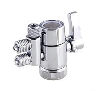Oniissy Válvula desviadora de grifo de latón con aireador, adaptador de filtro de agua con rosca hembra, acabado cromado, compatible con grifos estándar