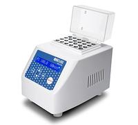 ONiLAB Mini Incubadora de Baño Seco, hasta 100℃, 15×1,5 ml, LCD | Bloque calefactor de aluminio, precisión de 0,5℃, temporizador, 9 programas de memoria y calibración rápida.