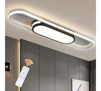 Oninio Lámpara de Techo LED Moderna Plafón Regulable con Mando a Distancia Lámpara de Techo para Salón Cocina Comedor Dormitorio 80 cm