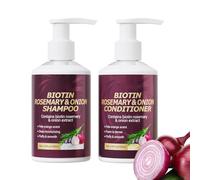 Onion Biotin Rosemary Shampoo And Conditioner, Crecimiento Cabello Champú Y Acondicionador Kit, Hidratación Limpieza Cebollas Biotina Champús Crecimiento Cabello, Más Grueso Nutrición Romero Champú