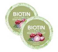 Onion Biotin Shampoo Bar, 2PCS Romero Champú Cebolla Jabón, Profundamente Nutritivo Champú Biotina Limpio Para Crecimiento Cabello, Hidratante Shampoo Cebolla Champús Barra, Para Todo Tipo Cabello