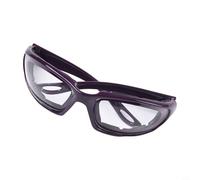 Onion - Gafas de seguridad antivaho para cocina, para cortar en dados, protección ocular sin lágrimas, con sello de espuma, lente de PC, color negro (morado)