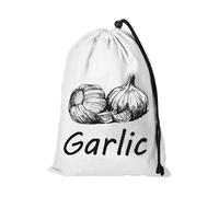 Onion Storage Bag - Canvas Drawstring Garlic Onion Potato Keeper | Reusable Vegetable Storage Container | Large Breathable Kitchen Organizer Sack for Pantry Fridge Couor Men Women Home Camping Outdoor