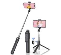 ONIRIX Palo Selfie Bluetooth, 3 en 1 Selfie Stick, Trípode Selfie Bluetooth Extensible Telescópico, Monopod Ajustable con Mando Desmontable y Soporte Estable para iPhone, Galaxy, Huawei, Otro