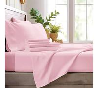 ONIROS Home Juego de Sabanas 180x200 de Lujo Incluye 2 Funda Almohada 50x80 | Sabana Bajera 180 x 200 Ajustables y Encimera | Sábanas 180x200 (Rosa Balet, Cama 180 x 200)