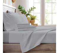 ONIROS Home Juego de Sabanas 180x200 de Lujo Incluye 2 Funda Almohada 50x80 | Sabana Bajera 180 x 200 Ajustables y Encimera | Sábanas 180x200 - (Ropa de Cama 180 x 190/200, Gris Claro)