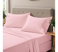 ONIROS Home Juego Sabanas 150 x 190/200 de Lujo Incluye Fundas Almohadas 75x50 Pack 2 | Sabanas Bajeras 150x190 Ajustables y Encimera | Juego de sabanas 150x200 - (Rosa Balet)