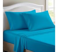 ONIROS Home Juego Sabanas 90x190 / 200 de Lujo Incluye 2 Fundas Almohadas 75x50, Sabana Bajera 90x190 Ajustable y Sabana Encimera | Bed Sheets Sabanas Cama 90 de Microfibra (Ropa de Cama, Azúl Océano)