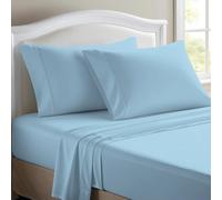 ONIROS Home Juego Sabanas 90x190 / 200 de Lujo Incluye 2 Fundas Almohadas 75x50, Sabana Bajera 90x190 Ajustable y Sabana Encimera | Sabanas Cama 90 de Microfibra (Ropa de Cama, Azul Pastel)