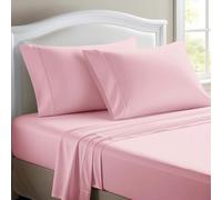 ONIROS Home Juego Sabanas 90x190 / 200 de Lujo Incluye 2 Fundas Almohadas 75x50, Sabana Bajera 90x190 Ajustable y Sabana Encimera | Bed Sheets Sabanas Cama 90 (Ropa de Cama, Rosa Balet)