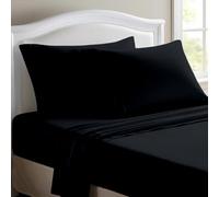 ONIROS Home Juego Sabanas 90x190 / 200 de Lujo Incluye 2 Fundas Almohadas 75x50, Sabana Bajera 90x190 Ajustable y Sabana Encimera | Bed Sheets Sabanas Cama 90 (Ropa de Cama, Negro Antracita)
