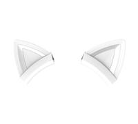 ONITOON Orejas de gato blancas para auriculares, accesorio de silicona para orejas de gatito, bonito accesorio acoplable para auriculares de juego, ajuste universal