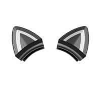 ONITOON Orejas de gato negras para auriculares, accesorio de silicona para orejas de gatito, bonito accesorio acoplable para auriculares de juego, ajuste universal