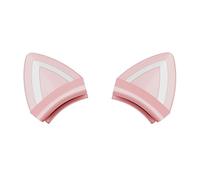 ONITOON Orejas de gato rosas para auriculares, accesorio de silicona para orejas de gatito, accesorios desmontables para auriculares de juego, ligeras y duraderas