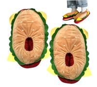 OnIUeZky 1 Pair Burger Slippers Termales Pantallas de Hamburguesas Lindas Zapatillas novedosas de Dibujo.