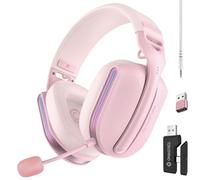 Oniverse - Auriculares inalámbricos para Juegos Polaris compatibles con PS5, PS4, Switch 2, PC, móvil, Auriculares para Jugador Ligeros LED de Baja latencia 2,4 GHz o Bluetooth, 33 h, Sonido Virtual
