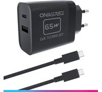 Oniverse Cable Adaptador CA 65W USB C Switch 2 Negro (1,5 metros) - ONICAB3-SWI2-BLK