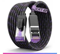 Oniverse Cable Ethernet Cat 8 RJ45, 3m - Cable de red LAN 40Gbps 2000 MHz trenzado reforzado antiroturas, blindaje de aluminio - Compatible con caja de Internet, router, TV, PC, consola
