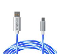 Oniverse Cable USB LED, USB-A a USB-C, compatible con PS5 Pro Slim Xbox Series X|S Switch PC MAC Android Iphone 15, 2 metros, carga rápida, 5 modos de iluminación, USB Tipo C