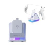 Oniverse - Estación de carga rápida para PS Portal - Quantar - Cargador inalámbrico, conector USB-C extraíble - Puerto USB-A adicional para controlador, 8 modos de iluminación LED, soporte