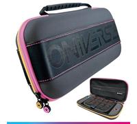 Oniverse Funda Protectora compatible con Nintendo Switch 2/OLED/Switch - Estuche rígido impermeable con asa, interior acolchado, espacios para cartuchos, malla de almacenamiento - Rosa