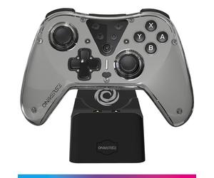 Oniverse Mando inalámbrico compatible con Switch OLED Lite PC ANDROID iOS, Base de carga, Vibraciones ajustables, Botones macro, Modo Turbo, Wake-Up, Giroscopio de 6 ejes, Astralite (Nysa Grey/Gris)