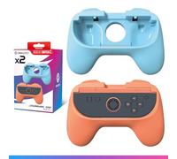 Oniverse Pack de Empuñaduras compatible con Nintendo Switch 2 - Kit de 2 grips ergonómicos para Joy-Con, accesorios para Switch 2, empuñaduras confortables, Naranja y Azul