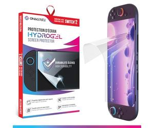Oniverse Protección de Pantalla Hydrogel compatible con Nintendo Switch 2 - Lámina protectora de alta resistencia contra golpes y arañazos, durabilidad prolongada y anti-huellas, Kit limpieza incluido