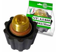 ONIX TECH Tapon Válvula para Polti Vaporella o Vaporeta - Rosca Macho 1/2" | Ajuste 4,5 Bar Completo con Junta - MADE IN ITALY - Garantía de 5 Años - ONIX TECH