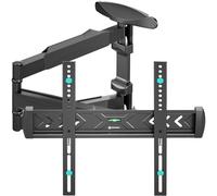 ONKRON Brazo TV 40-75 Pulgadas, Carga 35 kg, Soporte Television Pared con VESA 100x100 - 400x400 mm, Colgador Television Pared Ajustable, Inclinable y Giratorio, Universal, Negro NP47-B