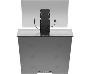 ONKRON Elevador de Monitor 16"-24", 15 kg, máx VESA 100x100, NWS-SC24 | Soporte eléctrico, negro, para 16-24 pulgadas, cubierta antipolvo, protección de cables; para reuniones y formación