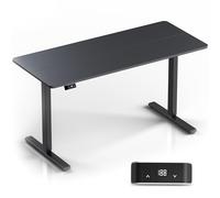 ONKRON Escritorio Elevable con Motor y Encimera - Mesa Elevable Escritorio 140 cm de Ancho y 60 cm de Profundidad - Mesa para Ordenador Carga de hasta 60 kg/Mesa Elevable Electrica WDT221E-B Negro