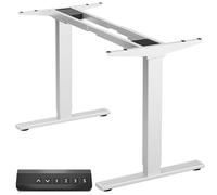 ONKRON Escritorio Regulable en Altura 73-120 cm, Carga hasta 100 kg, Mesa Ordenador, Elevable, Motorizada, Ancho Ajustable, Mesa Escritorio Gaming y Oficina, Universal, Eléctrico, Blanco CDF222E-W