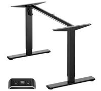 ONKRON Estructura de Escritorio Eléctrica 71-118 cm, 70 kg, WDF221E-B | Patas de escritorio negras, para tableros 120-170 cm, display, anticolisión, sin tablero; para oficina y teletrabajo