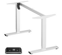 ONKRON Estructura de Escritorio Eléctrica 71-118 cm, 70 kg, WDF221E-W | Patas de escritorio blancas, para tableros 120-170 cm, display, altura ajustable, sin tablero; para oficina y teletrabajo