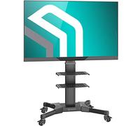 ONKRON Soporte de Pie para TV de 32 a 60 Pulgadas - Soporte Movil Mesa de Aluminio con Peso hasta 30.5 kg - Soporte TV Suelo Profesional VESA 100x100-600x400 / Soporte Television Pie TS2551-B Negro