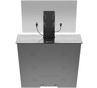 ONKRON Soporte Elevador Monitor de 24 Pulgadas - Elevador Electrico para Pantalla con Peso de hasta 15 kg - Solleva Monitor Motorizado VESA 75x75 y 100x100 mm/Soporte Mando Pantalla PC NWSSC24 Negro